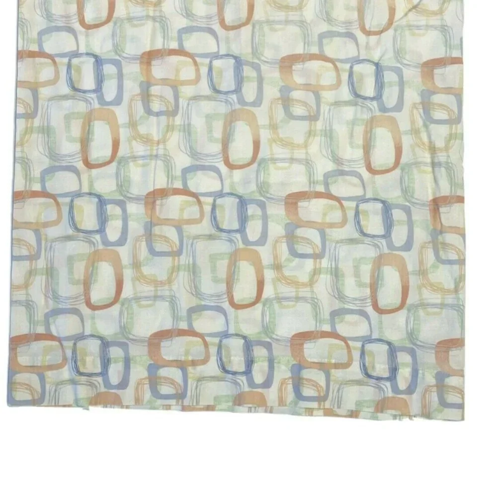Vintage 70s Percale King Pillowcases Square Print